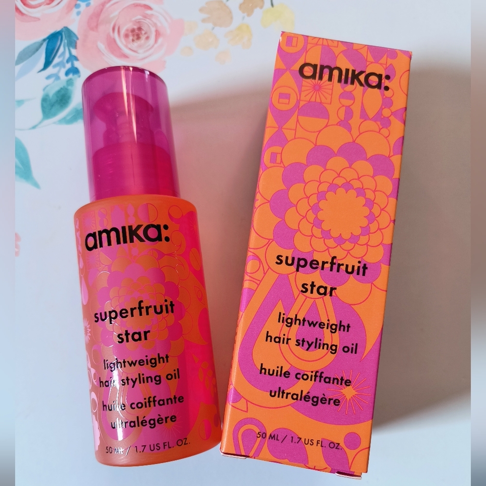 Amika Superfruit Star Hair Lightweight Hair Styling And Heat Protectant Oil